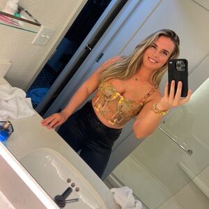 Floral Embroidered Bustier Top